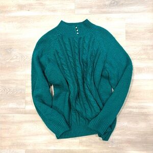 Karen Scott Vintage Turquoise Knit Sweater